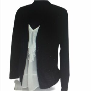 *ann Taylor Black Sequin Cardigan Top XS